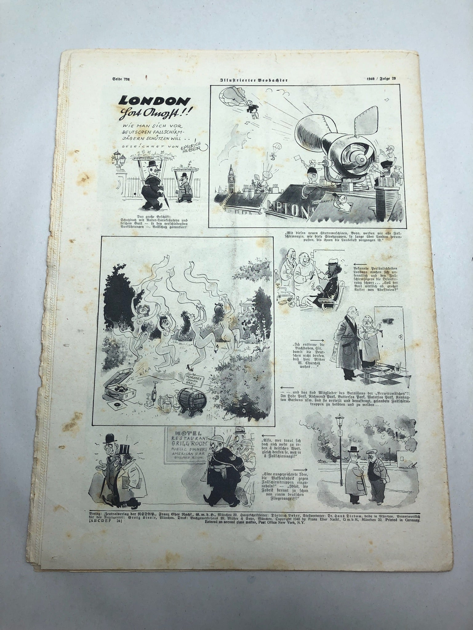 JB Juustrierter Beobachter NSDAP Magazine Original WW2 German - 18th July 1940 - The Militaria Shop