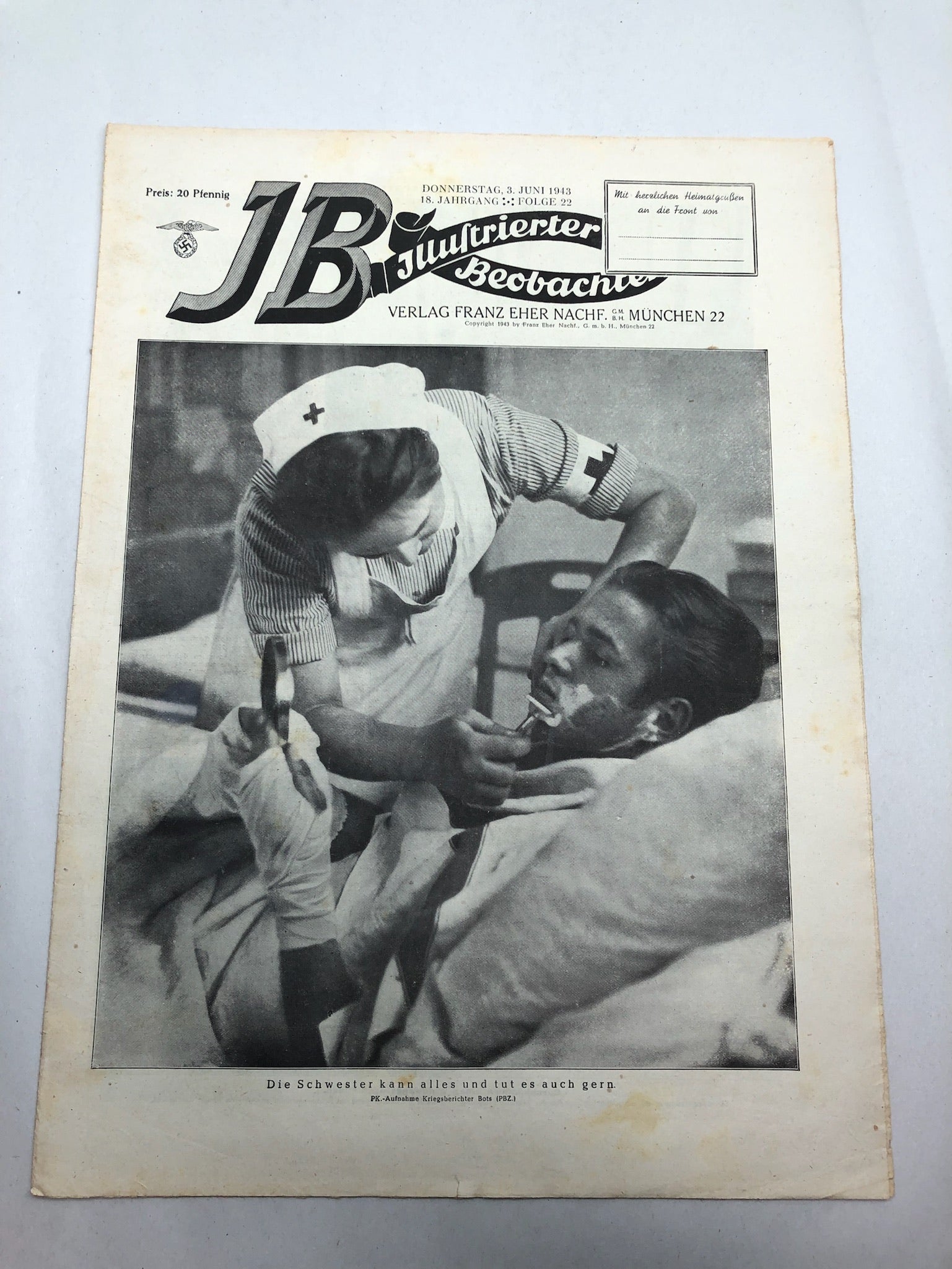 JB Juustrierter Beobachter NSDAP Magazine Original WW2 German - 3rd June 1943 - The Militaria Shop