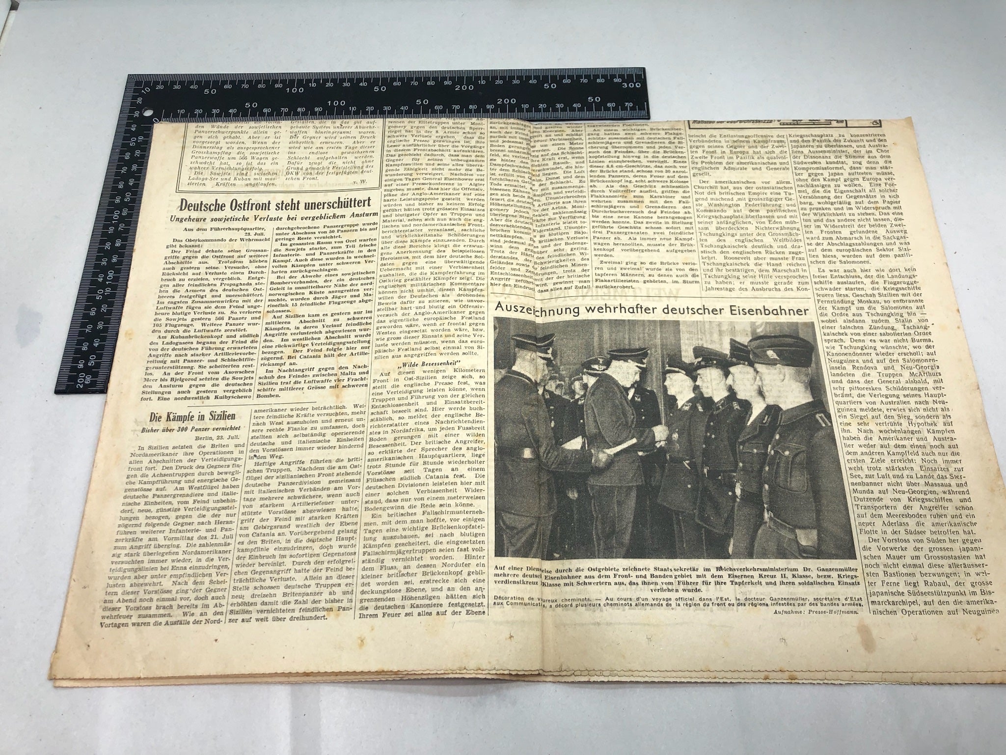 Original WW2 German Political Newspaper - 24th July 1943 - The Militaria Shop