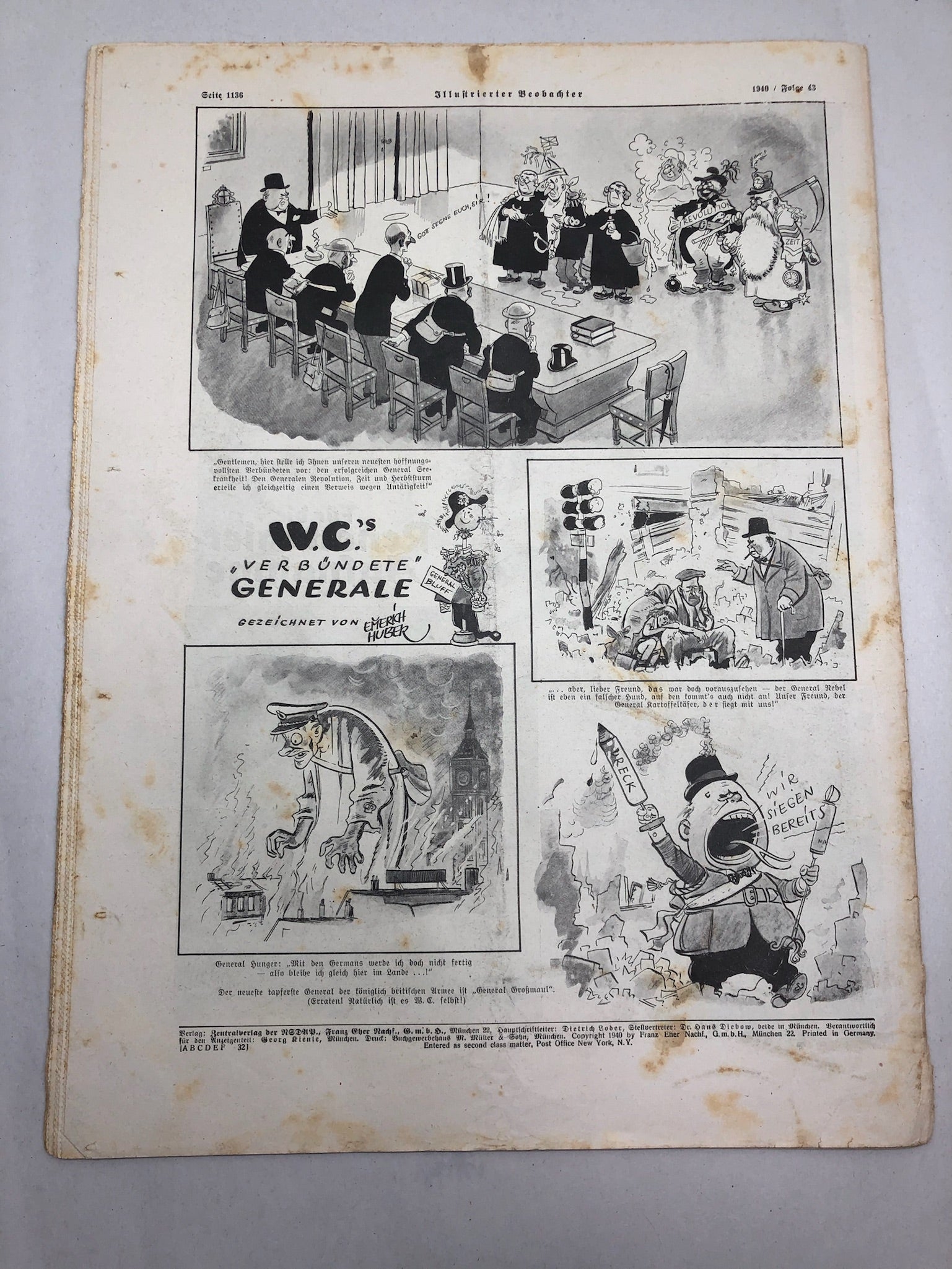 JB Juustrierter Beobachter NSDAP Magazine Original WW2 German - 24th October 1940 - The Militaria Shop