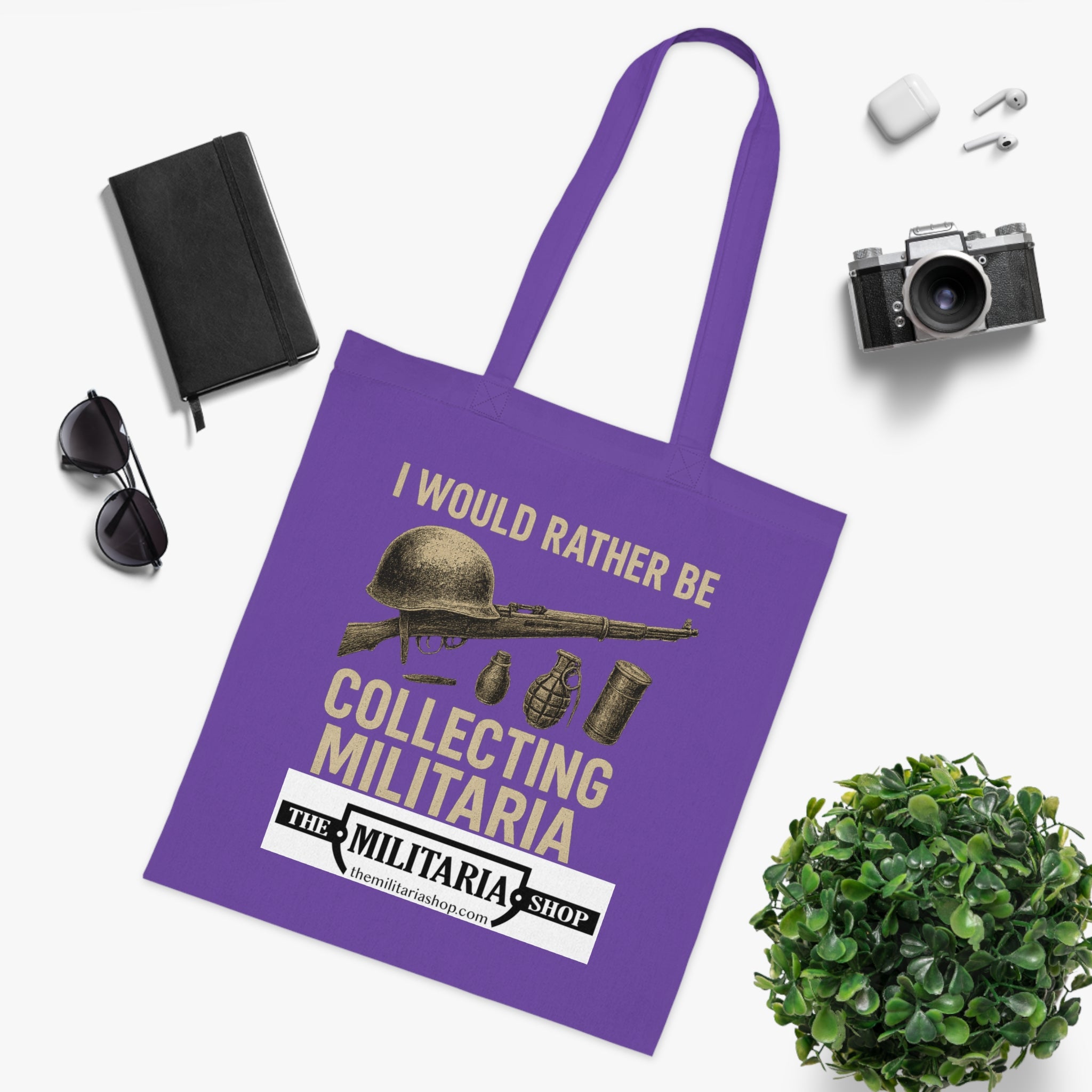 Militaria Collectors Cotton Tote, Eco-Friendly Shopping Bag, Gift for Collectors, Funny Tote for Events, Durable Everyday Use - The Militaria Shop