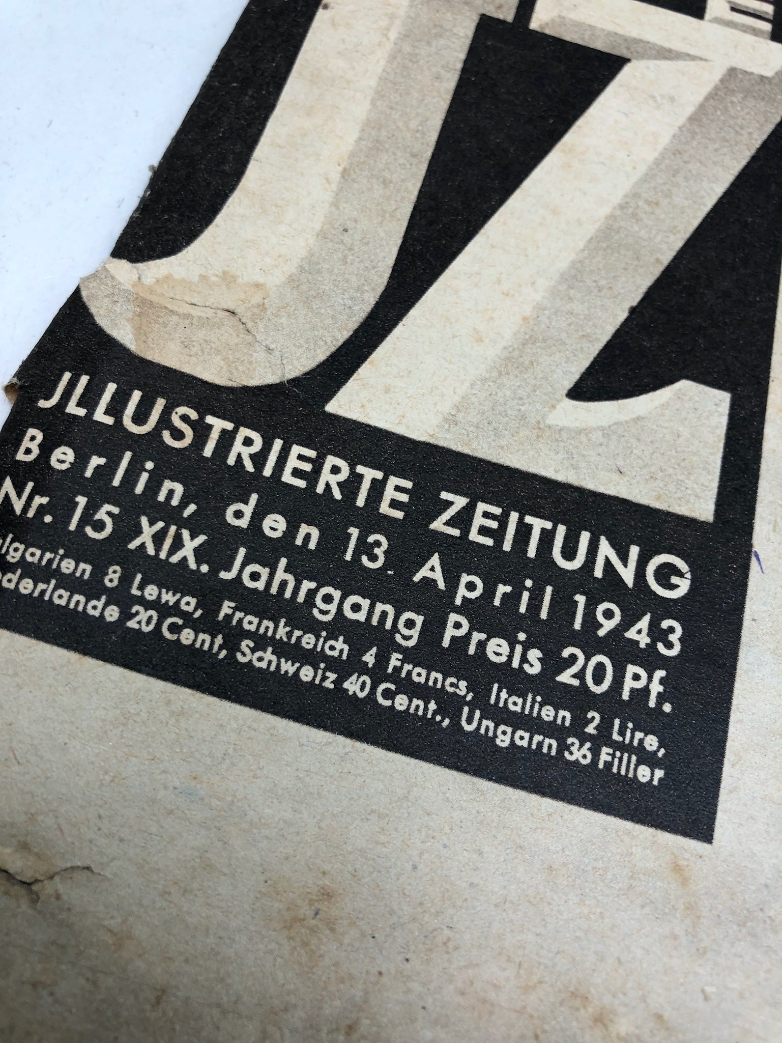 Original WW2 German Political Newspaper - 13th April 1943 - The Militaria Shop