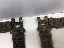 Load image into Gallery viewer, Original WW2 British Army 37 Pattern L Straps Pair - Wartime Dated - The Militaria Shop