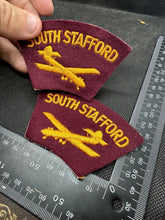 Charger l'image dans la galerie, South Stafford Regiment RAF British Army Shoulder Titles - WW2 Onwards Pattern - The Militaria Shop