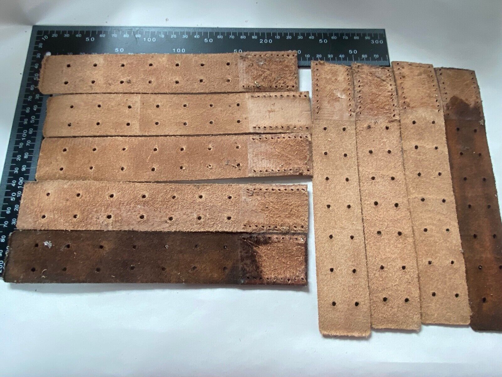 WW2 German Army belt leather fastening strip. Black leather reproduction. - The Militaria Shop