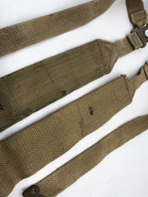 Load image into Gallery viewer, Original WW2 British Army 37 Pattern L Straps Pair - Wartime Dated - The Militaria Shop