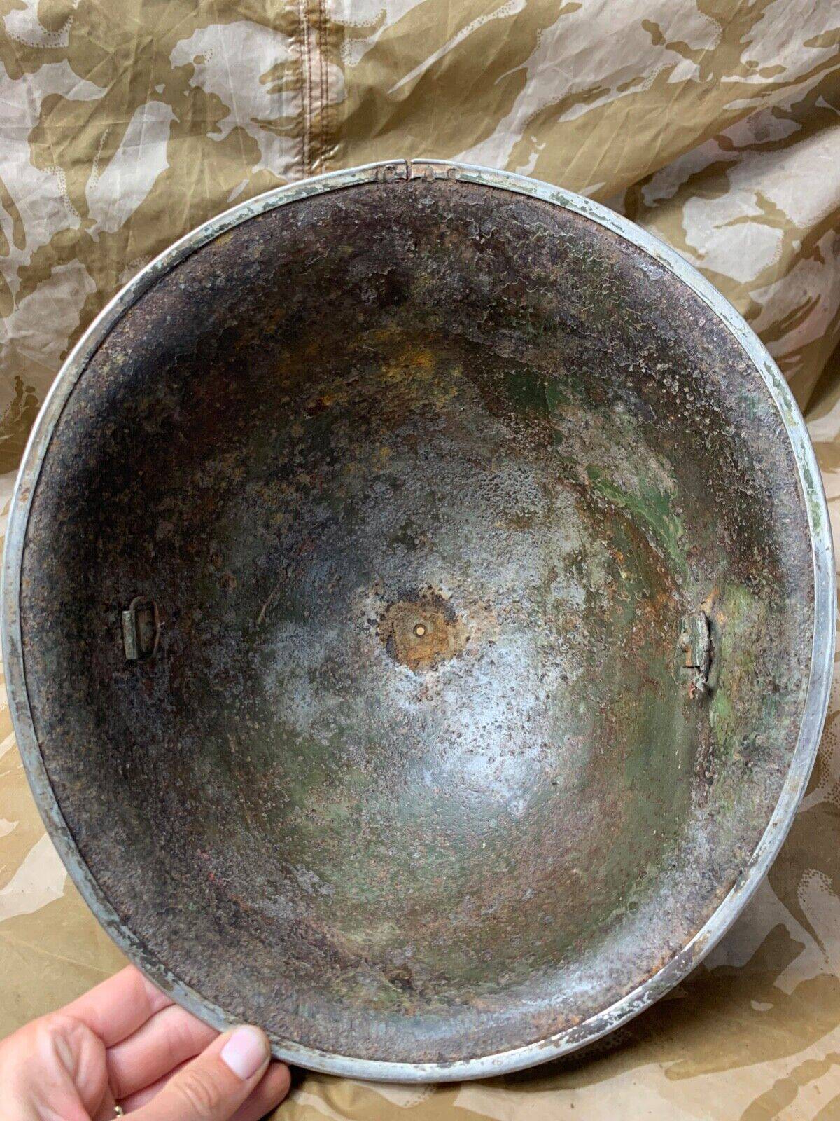 WW2 Mk3 High Rivet Turtle - British / Canadian Army Helmet - Good Original - The Militaria Shop