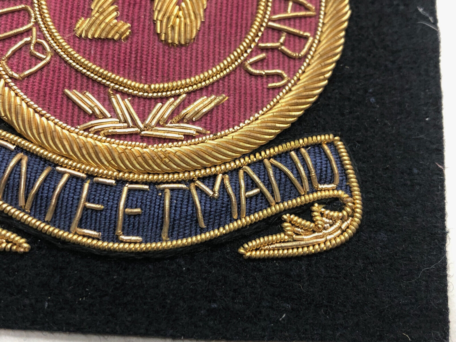 British Army Bullion Embroidered Blazer Badge - 4th Queen's Own Hussars - The Militaria Shop