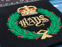 Load image into Gallery viewer, British Army Bullion Embroidered Blazer Badge - RADS 2nd Dragoon Guards - The Militaria Shop