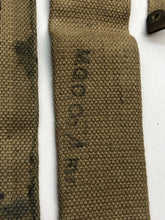 Load image into Gallery viewer, Original WW2 British Army 37 Pattern L Straps Pair - Wartime Dated - The Militaria Shop