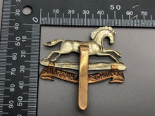 Load image into Gallery viewer, Original WW2 British Army 3rd Kings Own Hussars Regiment Cap Badge - The Militaria Shop