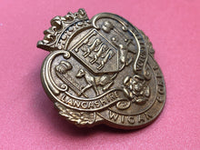 Load image into Gallery viewer, Original WW1 British Army Cap Badge - Lancashire Volunteers Wigan Corps - The Militaria Shop
