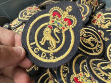Load image into Gallery viewer, Original British Home Front Industrial Civil Defence Corps Cloth Badge - I.C.D.S - The Militaria Shop