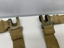 Load image into Gallery viewer, Original WW2 British Army 37 Pattern L Straps Pair - Wartime Dated - The Militaria Shop