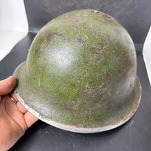 Load image into Gallery viewer, Original WW2 British / Canadian Army Medic Mk3 Combat Helmet & Liner - The Militaria Shop