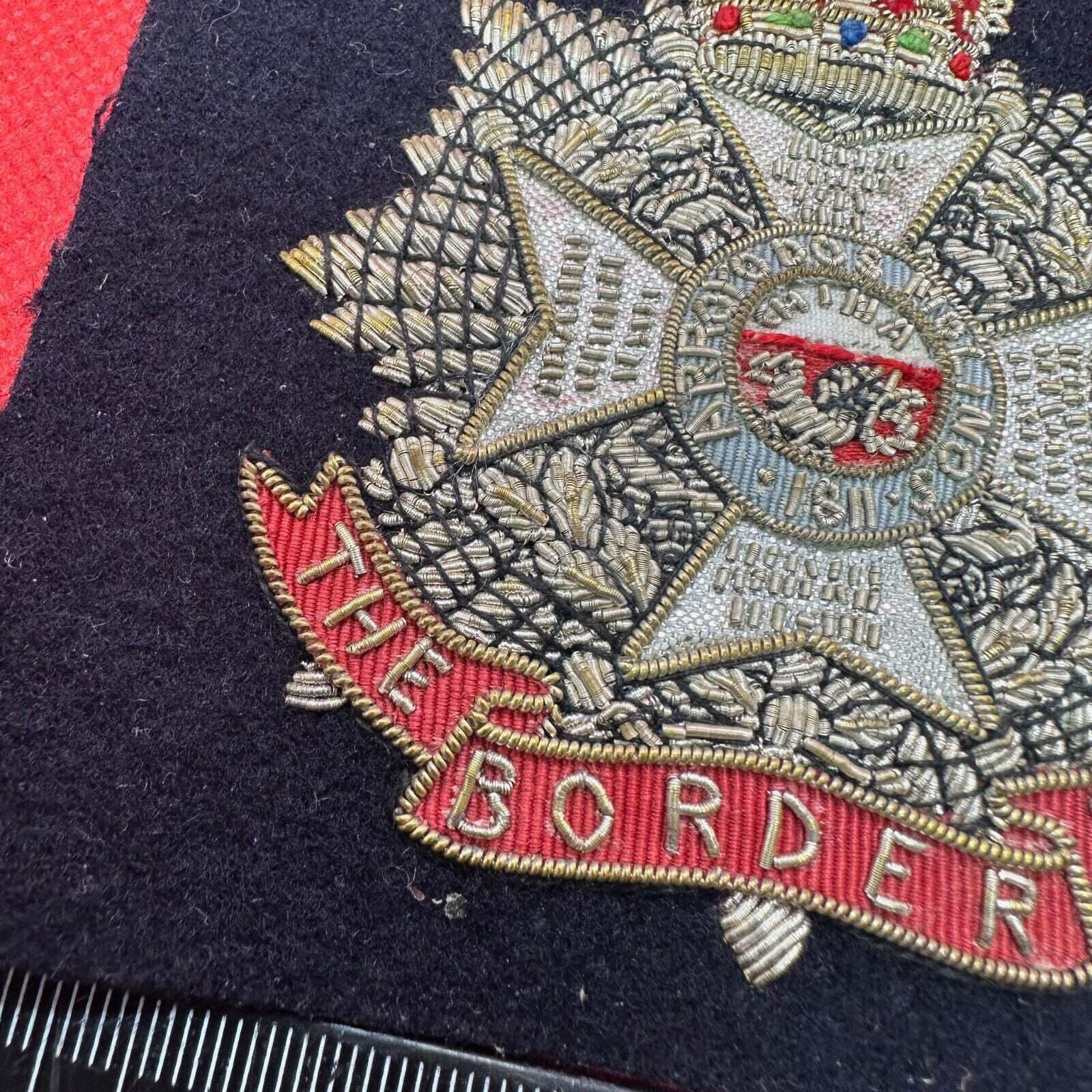 British Army Bullion Embroidered Blazer Badge - The Border Regiment - The Militaria Shop