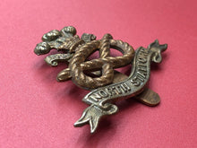 Load image into Gallery viewer, Original WW2 British Army North Stafford Regiment Cap Badge - The Militaria Shop