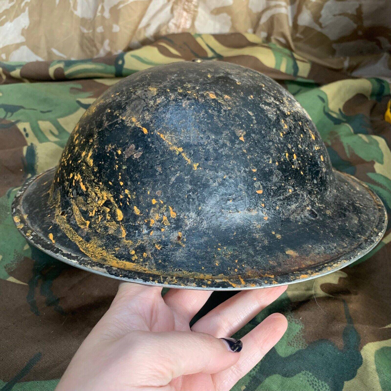 Original WW2 British Style South African Mk2 Army Combat Helmet & Liner - The Militaria Shop