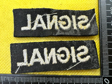 Load image into Gallery viewer, Original WW2 British Home Front Civil Defence Signal Shoulder Titles - The Militaria Shop