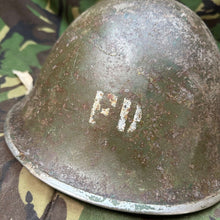Load image into Gallery viewer, Original WW2 British / Canadian Army Mk3 Turtle Helmet & Liner - The Militaria Shop