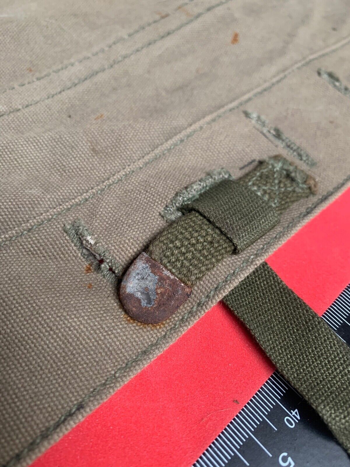 Original WW2 US Army M1928 Haversack Pack Tail - 1944 Dated - The Militaria Shop