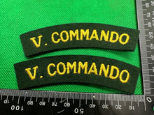 Load image into Gallery viewer, V (5th) Commando British Army Shoulder Titles - WW2 Onwards Pattern - The Militaria Shop