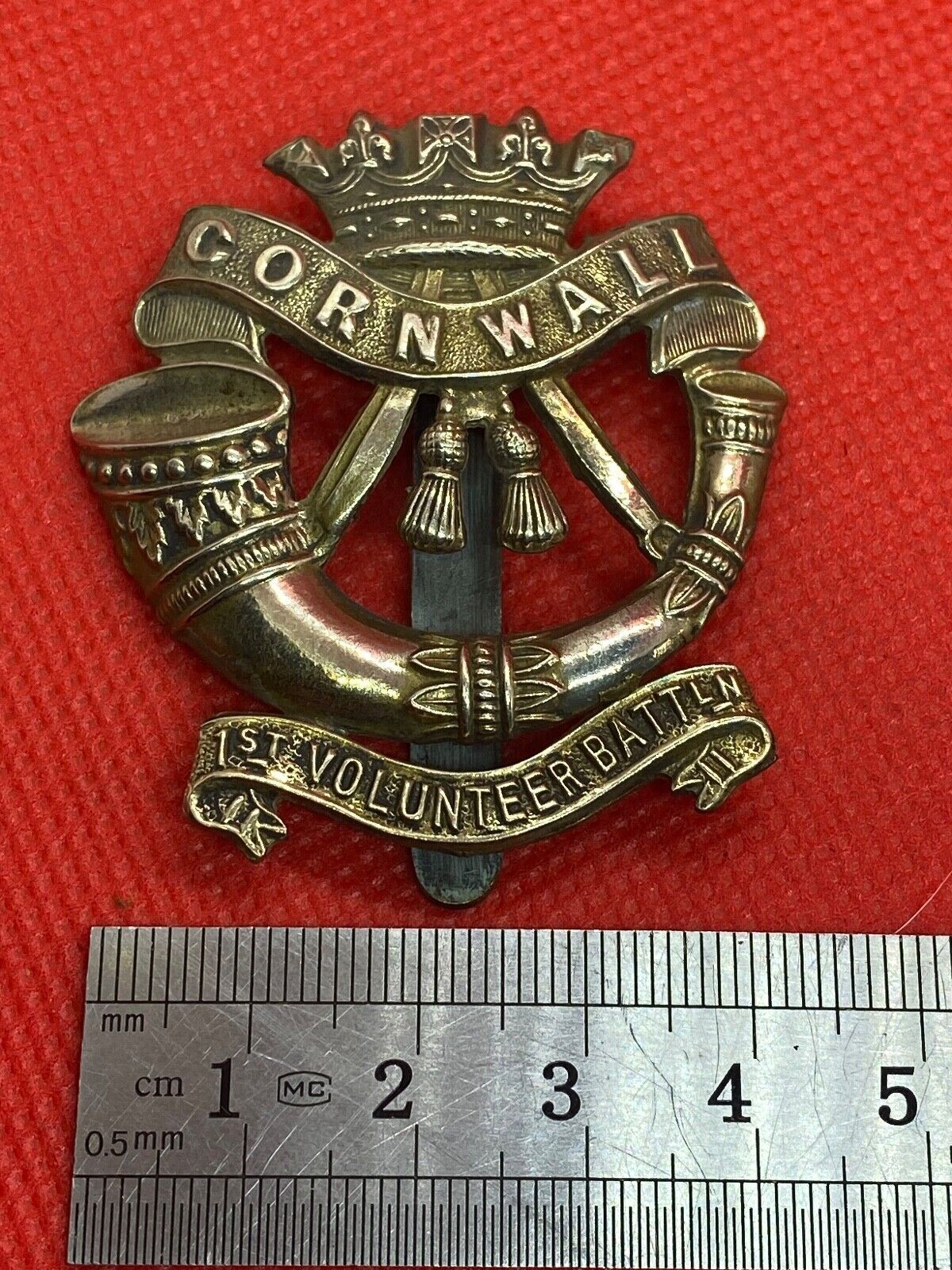 Victorian British Army 1st Volunteer Battalion Duke of Cornwall's LI Cap Ba - The Militaria Shop
