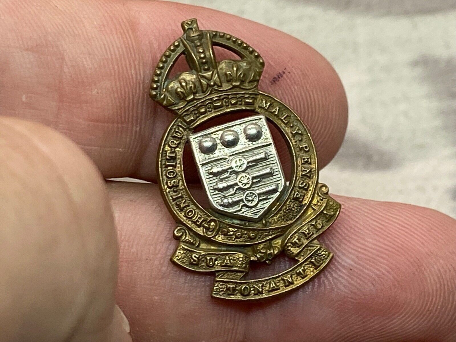 Original British Army WW1 / WW2 Royal Army Ordnance Corps Collar Badge - The Militaria Shop
