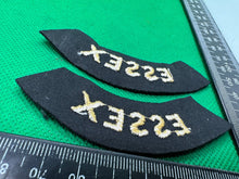 Load image into Gallery viewer, Original WW2 British Home Front Civil Defence Essex Shoulder Titles - The Militaria Shop