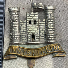 Load image into Gallery viewer, Original WW1 British Army Cap Badge - 6th (Inniskilling) Dragoons - The Militaria Shop