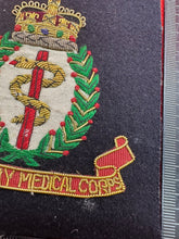 Load image into Gallery viewer, British Army Bullion Embroidered Blazer Badge - RAMC Royal Army Medical Corps - The Militaria Shop