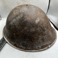 Load image into Gallery viewer, Mk3 Canadian / British Army Original WW2 Turtle Helmet High Rivet - The Militaria Shop