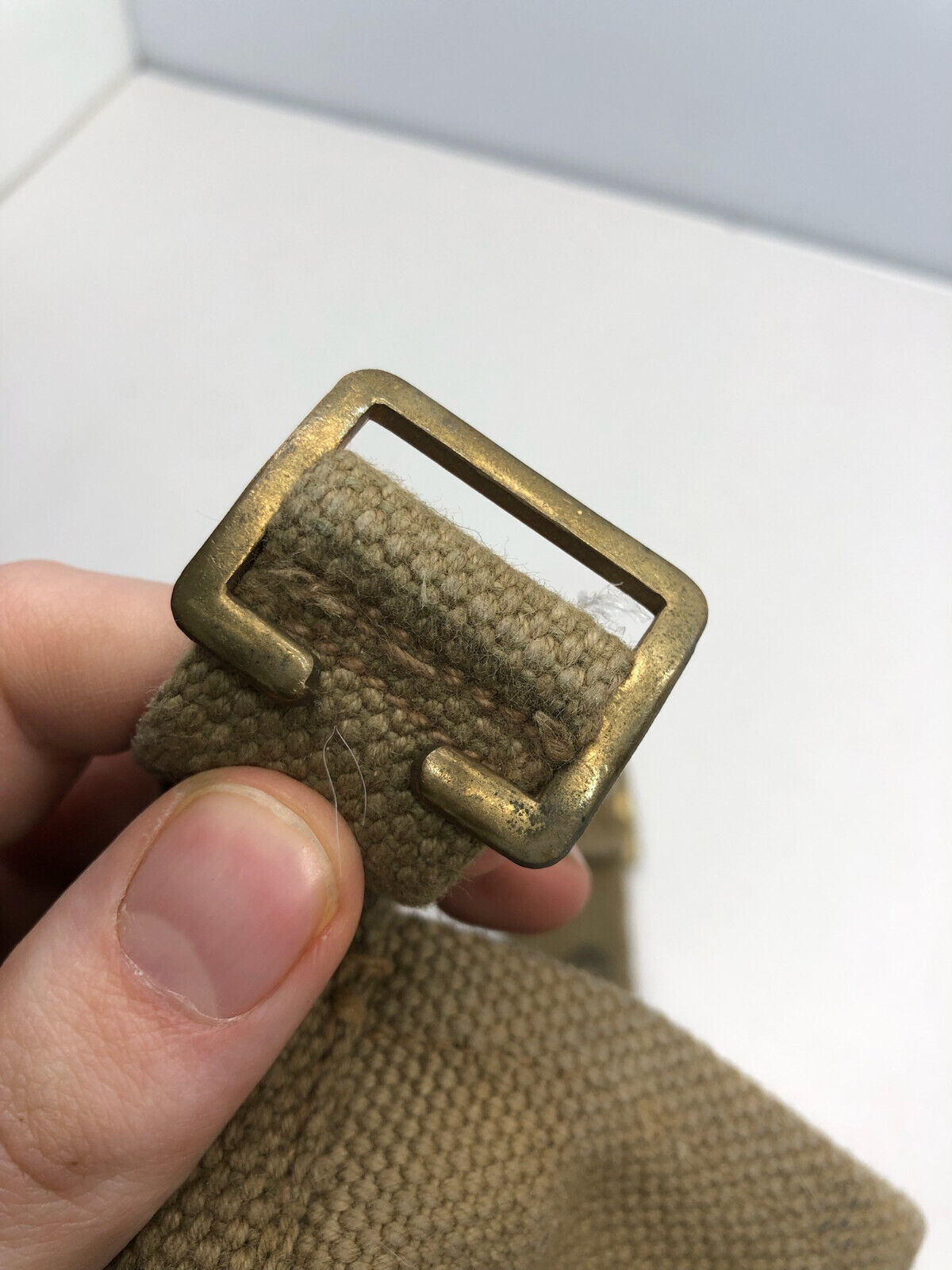 WW2 British Army 37 Pattern Webbing Water Bottle Carrier Harness - 1942 Dated - The Militaria Shop