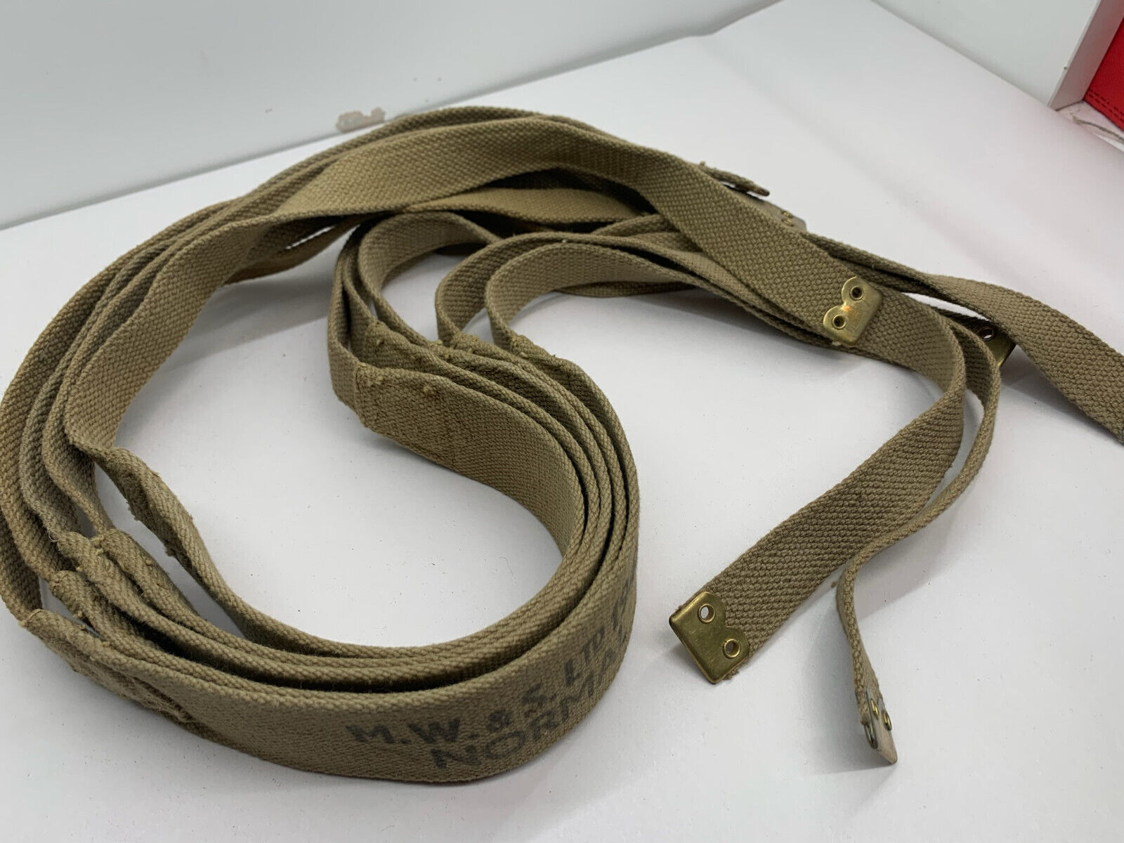 Original WW2 British Army 37 Pattern Shoulder Strap - M.W&S 1943 Dated - The Militaria Shop