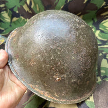 Load image into Gallery viewer, Original WW2 British / Canadian Army Mk3 Turtle Helmet & Liner - The Militaria Shop