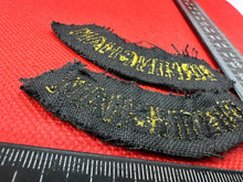 Load image into Gallery viewer, Original WW2 British Home Front Civil Defence Birmingham Shoulder Title Pair - The Militaria Shop