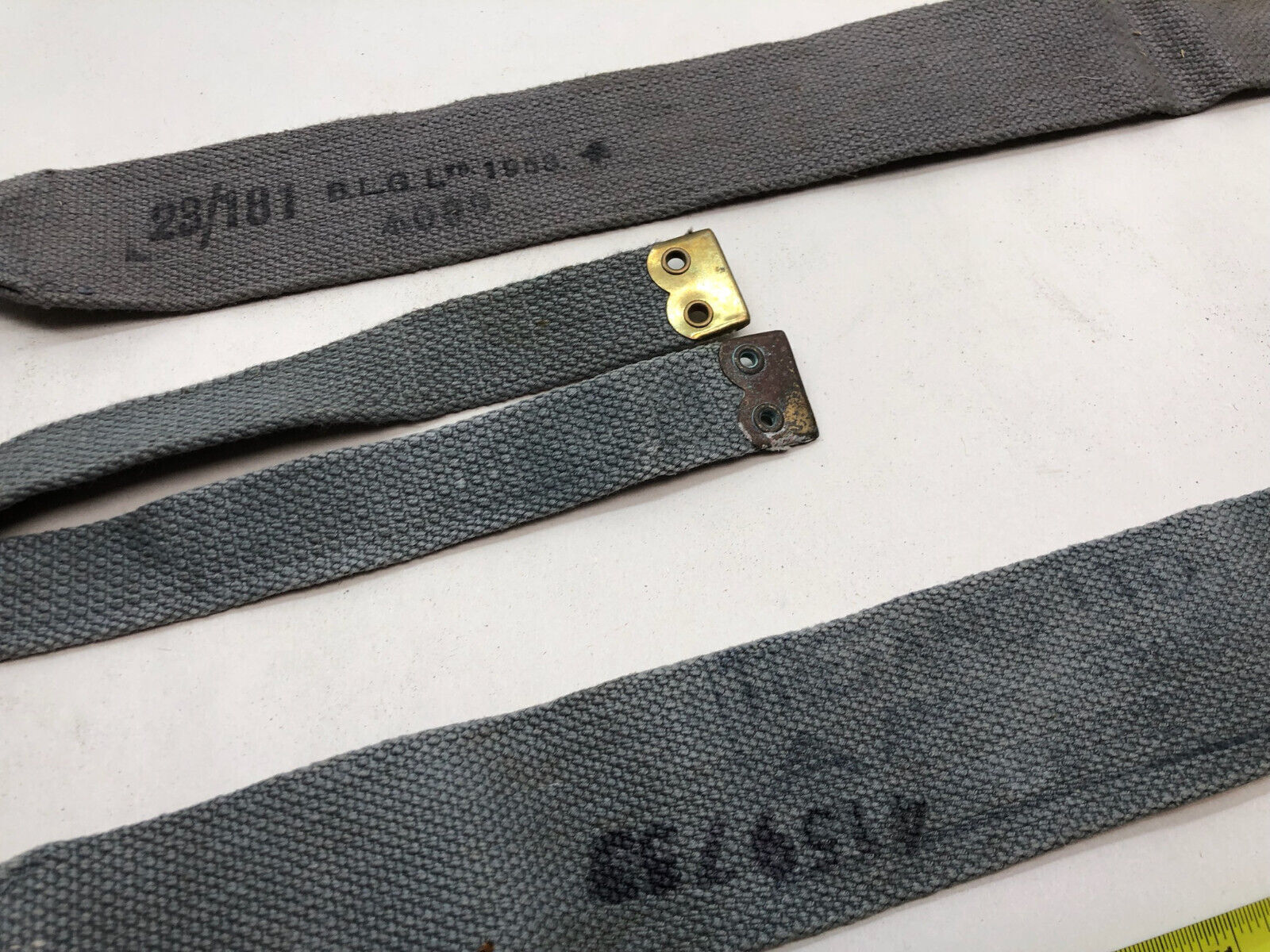Original WW2 British Royal Air Force Blue 37 Pattern L Strap Set - The Militaria Shop