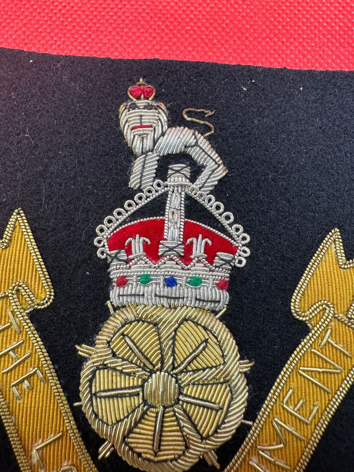 British Army Bullion Embroidered Blazer Badge - The Loyal Regiment - Kings Crown - The Militaria Shop
