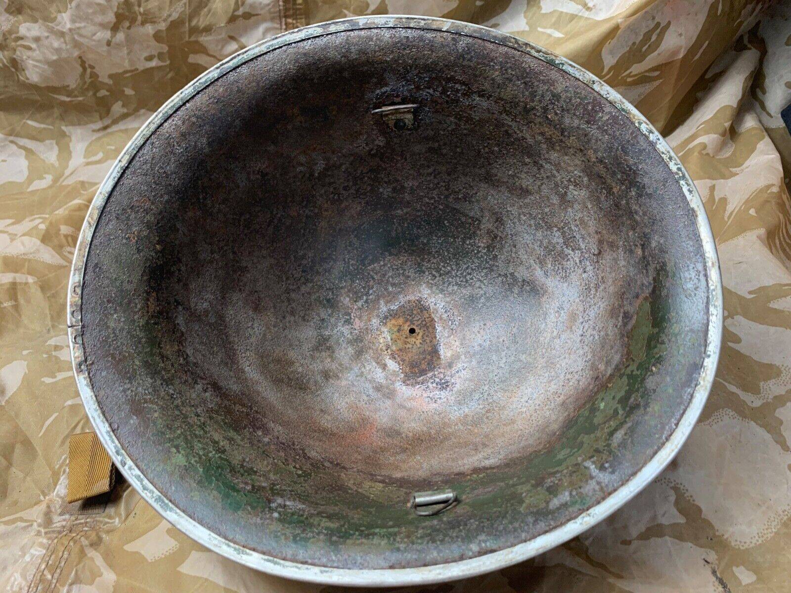 WW2 Mk3 High Rivet Turtle - British / Canadian Army Helmet - Nice Original - The Militaria Shop
