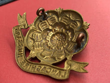 Load image into Gallery viewer, Original WW2 British Army Cap Badge - Lancashire Hussars - The Militaria Shop
