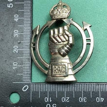 Load image into Gallery viewer, Original WW2 Royal Armoured Corps - Kings Crown British Army Cap Badge - The Militaria Shop