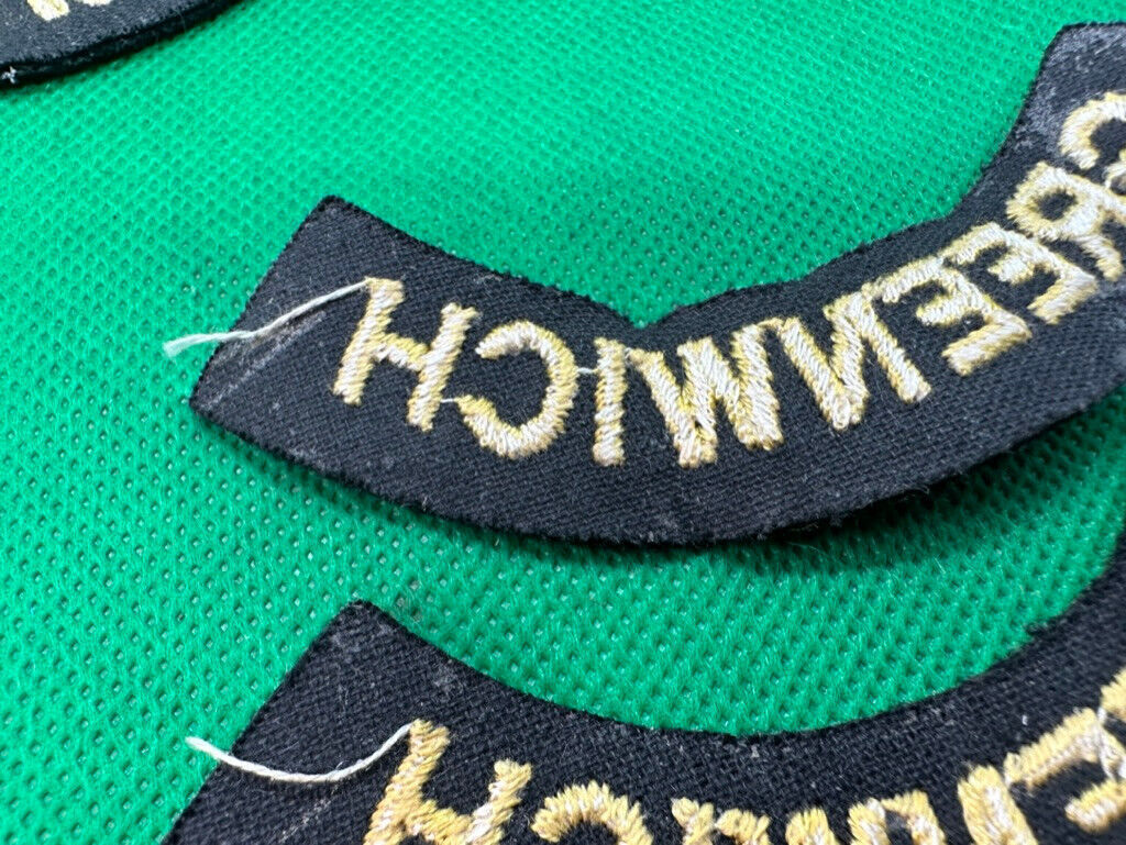 Original WW2 British Home Front Civil Defence Greenwich Shoulder Titles - The Militaria Shop