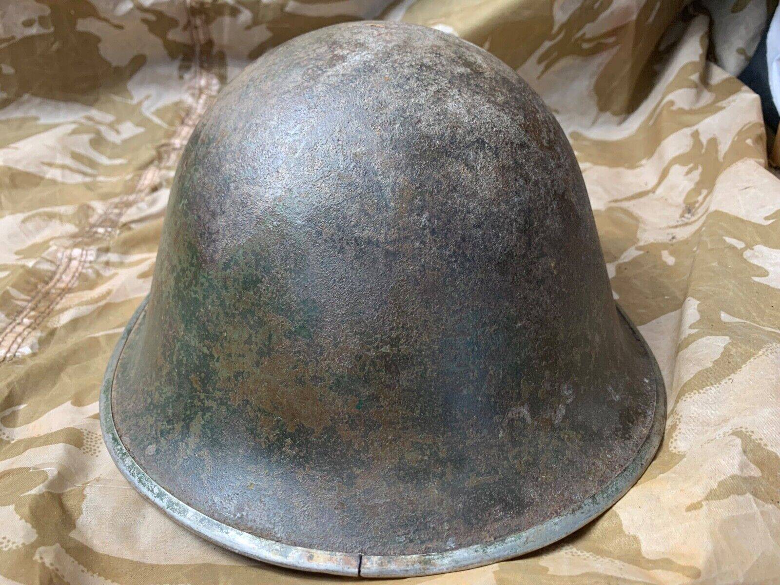 WW2 Mk3 High Rivet Turtle - British / Canadian Army Helmet - Nice Original - The Militaria Shop