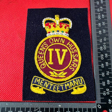Charger l'image dans la galerie, British Army 4th Queen's Own Hussars Regiment Embroidered Blazer Badge - The Militaria Shop