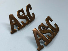 Lade das Bild in den Galerie-Viewer, Original WW1 British Army Service Corps (A.S.C.) Shoulder Titles - The Militaria Shop