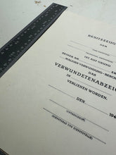 Load image into Gallery viewer, WW2 German Army Wound Badge Certificate - Nice Reproduction - The Militaria Shop