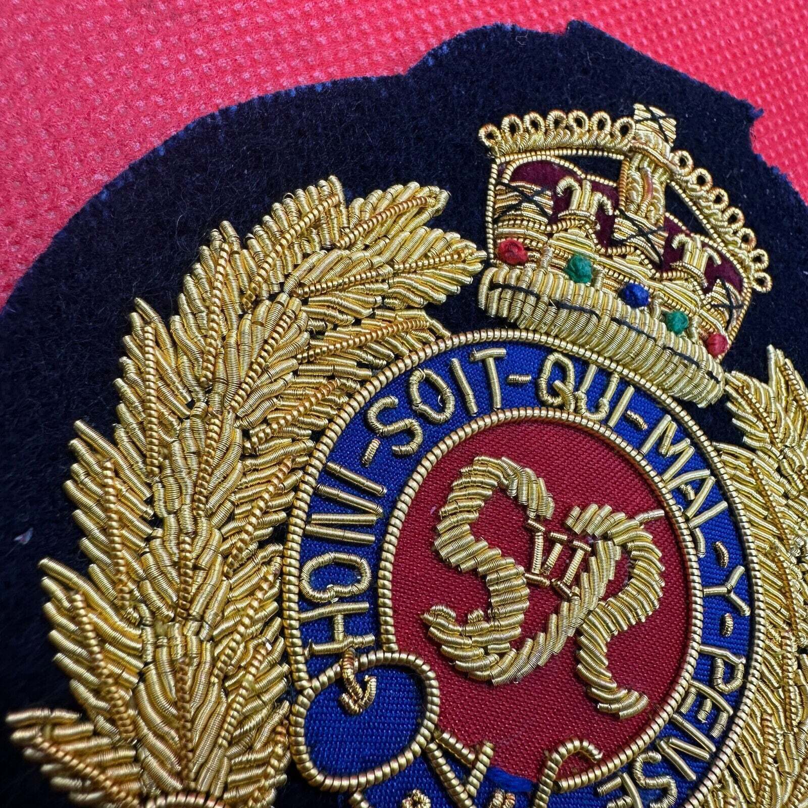 British Army Bullion Embroidered Blazer Badge - Royal Engineers - King's Cr - The Militaria Shop