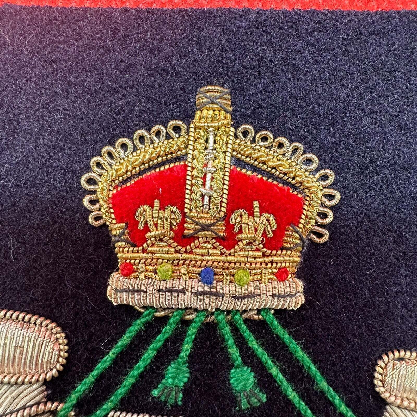 British Army Bullion Embroidered Blazer Badge -Durham Light Infantry Kings Crown - The Militaria Shop
