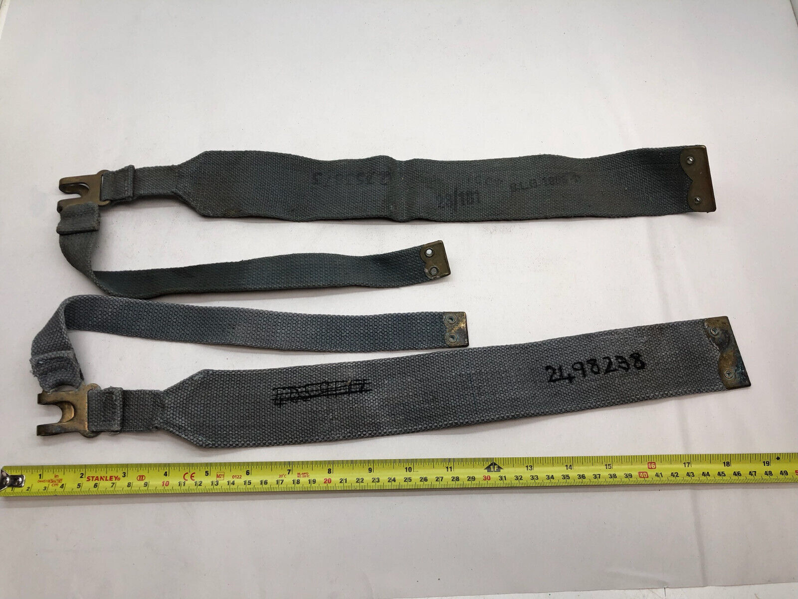 Original WW2 British Royal Air Force Blue 37 Pattern L Strap Set - The Militaria Shop