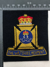 Lade das Bild in den Galerie-Viewer, British Army Bullion Embroidered Blazer Badge - The Wiltshire Regiment - The Militaria Shop
